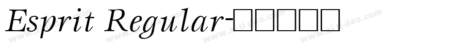Esprit Regular字体转换